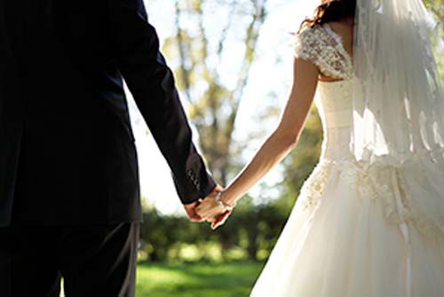 結婚式の二人
