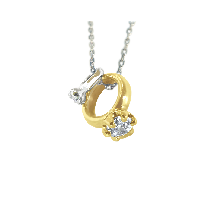 Baby ring necklace(ベビーリングネックレス) 4月ダイヤモンド