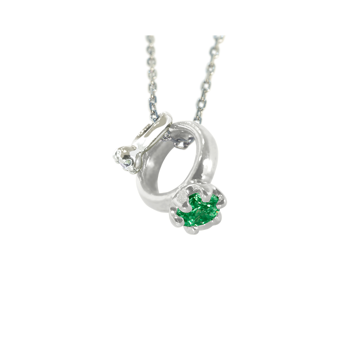 Baby ring necklace(ベビーリングネックレス) 5月エメラルド